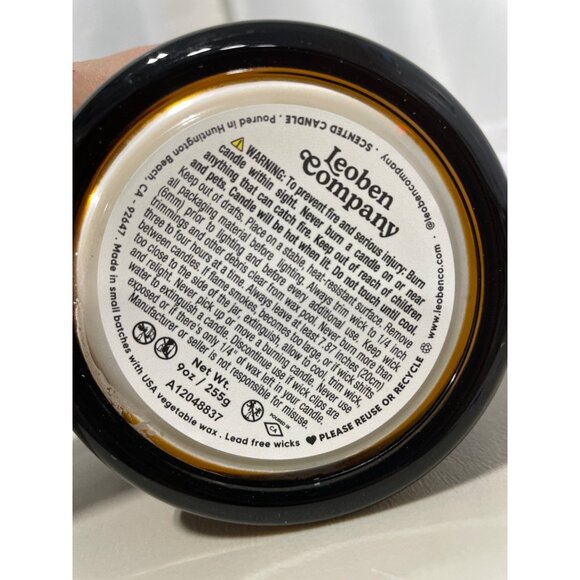 Leoben Company Wild Fern & Moss Candle Vegan Soy Wax 9oz Scented 1 Wick Brown - Picture 4 of 6